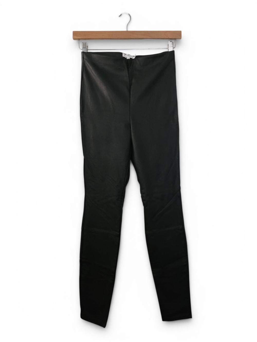 Good American Faux Leather Pull On Leggings Pants Black Size 3